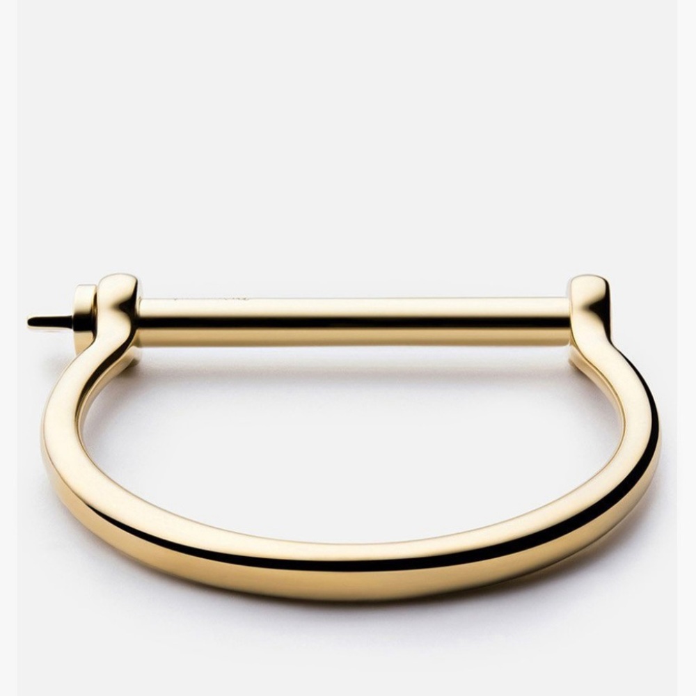 NWT! Miansai Unisex 18k Gold Plated Screw Cuff, Lg - Picture 2 of 9